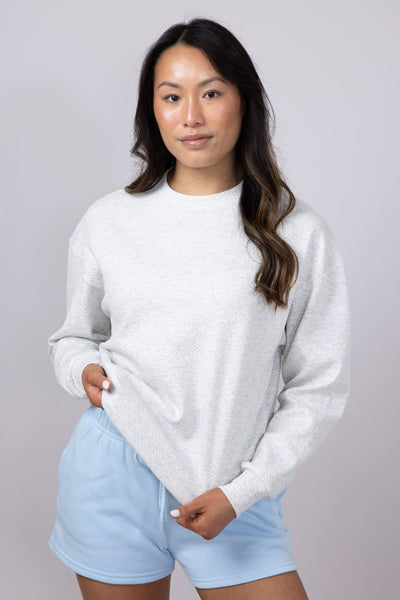 002-1897-Honeycomb-4-Way-Stretch-Basic-Sweatshirt-for-Women-in-Oatmeal-T103-OATMEAL_grande.jpg 1897 Active Honeycomb Stretch Sweatshirt for Women in Oatmeal