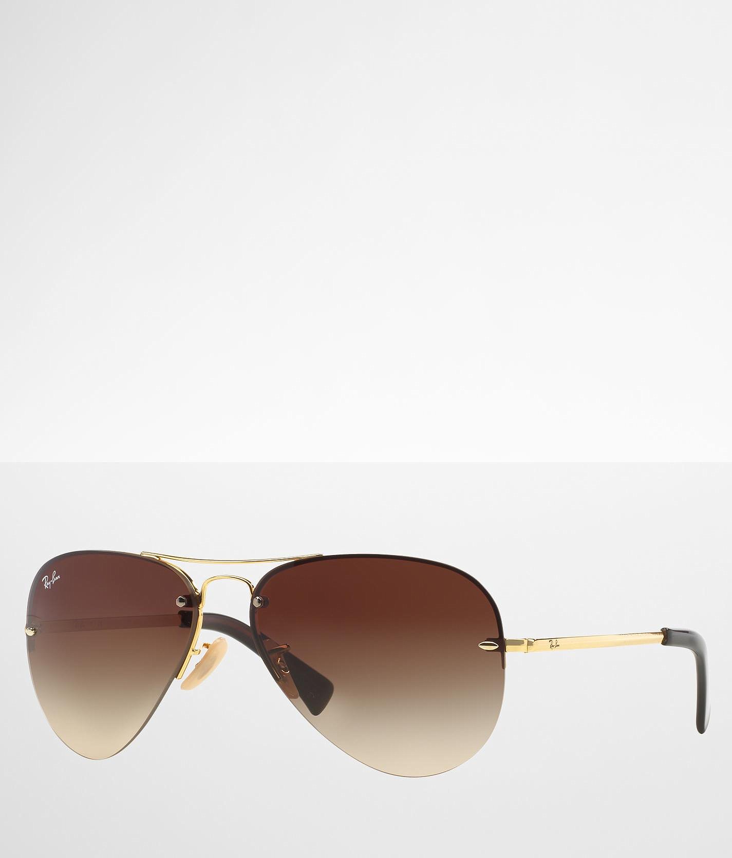 002c4f57a466ad044f7d30042a16c3b0v3.jpg Ray-Ban® Rimless Aviator Sunglasses - Women's Sunglasses & Glasses in Gold Brown Gradiant
