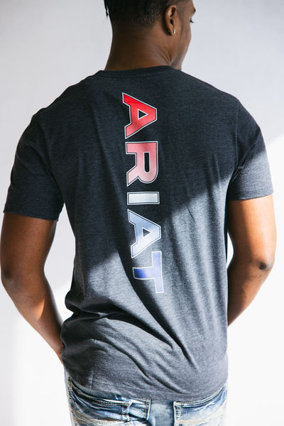 Ariat RWB T-Shirt for Men in Charcoal Heather
