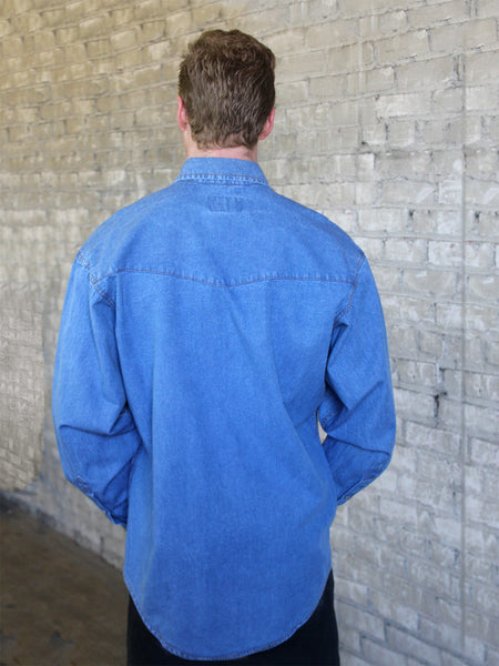 0369-3_grande.jpg Rockmount Mens Indigo 100% Cotton Stonewashed Denim L/S Shirt