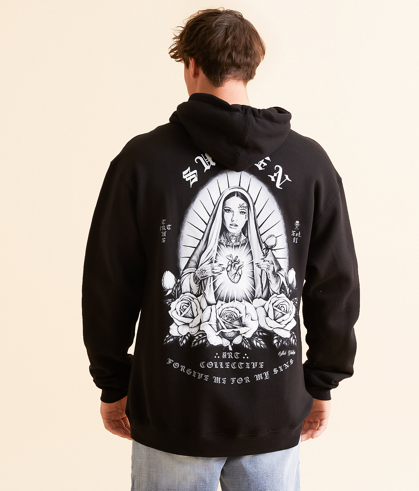 09add50abf116d328d9e6f2c92663e5fv3.jpg Sullen Mother Mary Hooded Sweatshirt - Men's Sweatshirts in Black