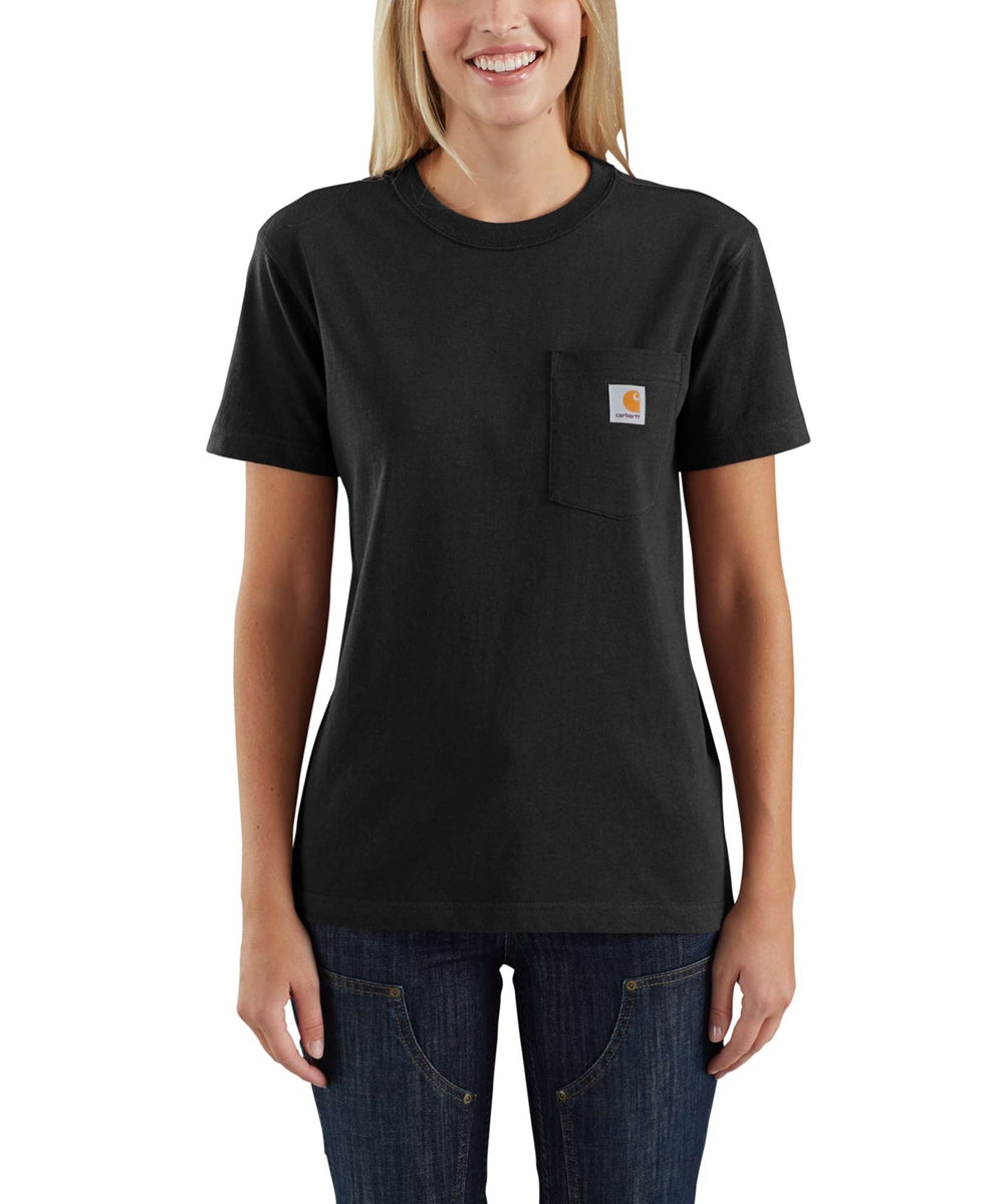 103067001_1200x1440.jpg Carhartt Women’s WK87 Short Sleeve Pocket T-Shirt - Black