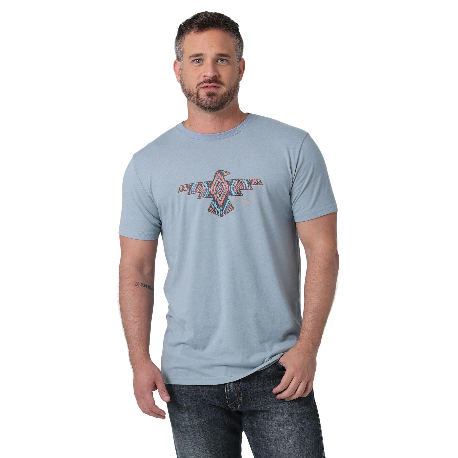 112336235_BF01_SWBB_PRD.jpg Wrangler® Short Sleeve T-shirt - Regular Fit - Tradewinds Heather - 112336235