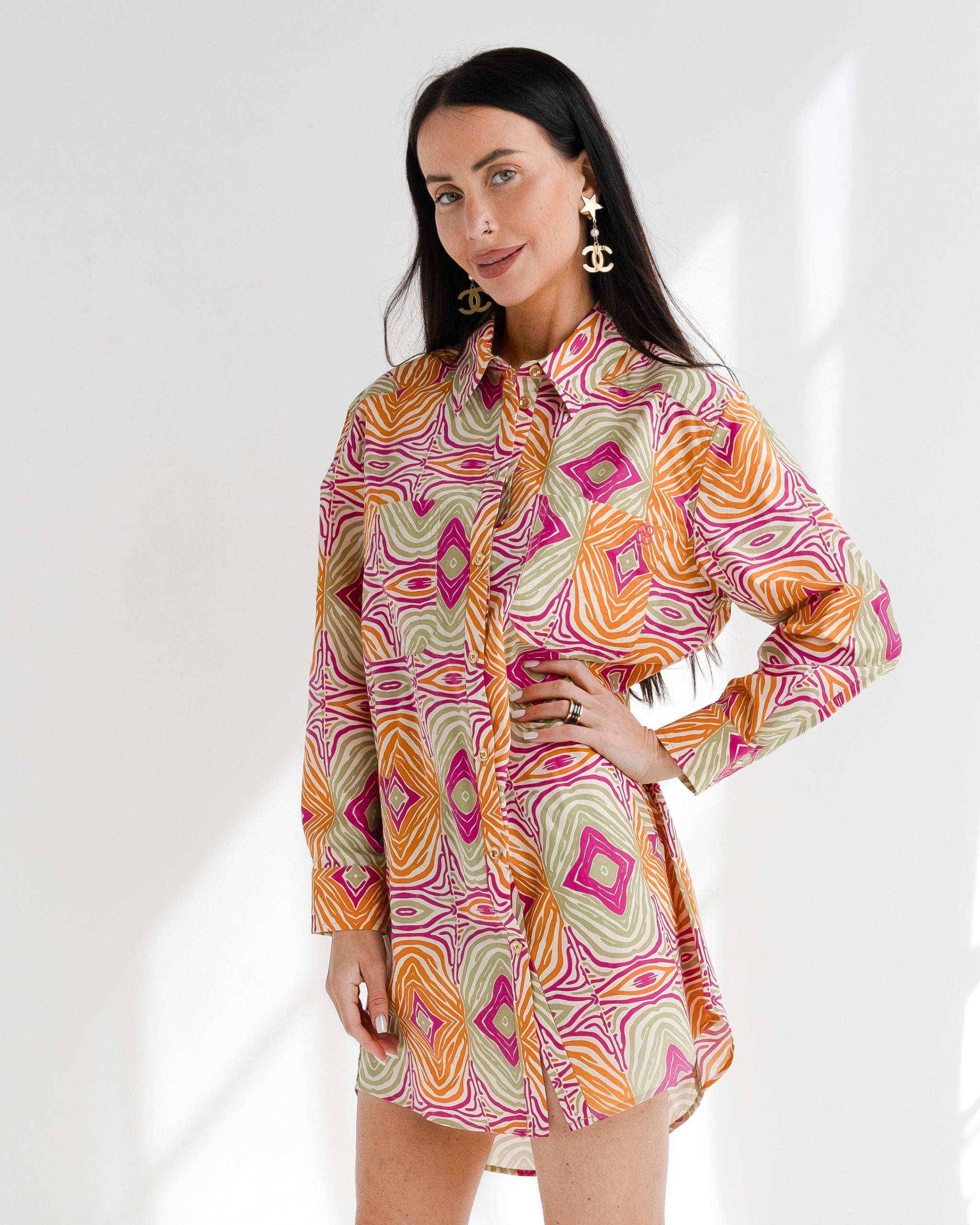 1450-IMG_6807.jpg Preslie Poplin Shirt Dress Mesmerized