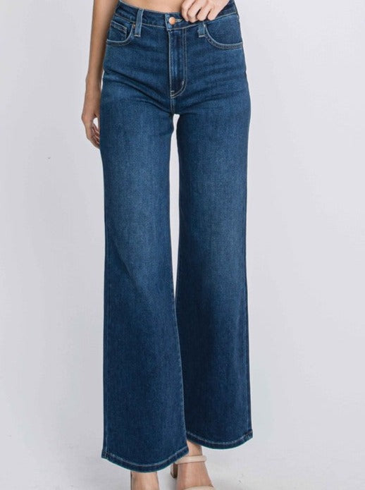 14652684_c850781b-9b0b-4414-8ee0-f583a26ebfce_1200x1200.jpg Feelin' Free Dark Wash Wide-Leg Denim Jeans