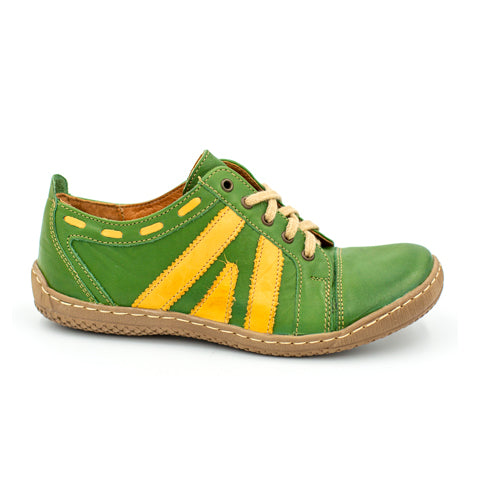 1570-PACKGREEN_2.jpg V-Italia Heritage Trainer (Women) - Green/Gold