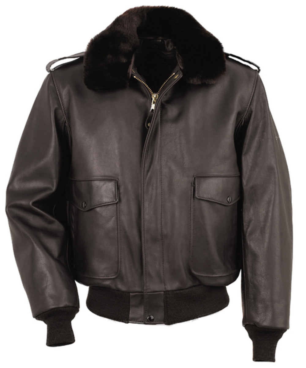 184sm-brown_1200x1440.jpg Schott Men's Leather Bomber Jacket - Brown