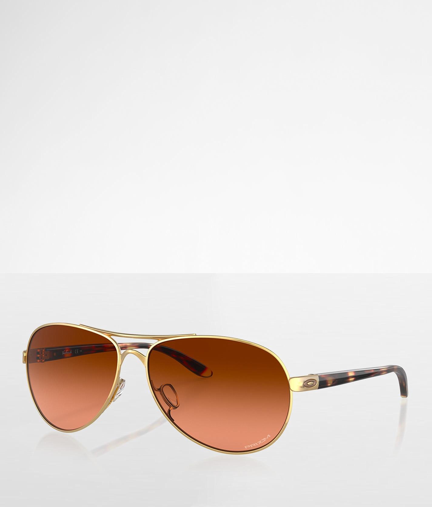 Oakley Feedback Aviator Sunglasses - Women's Sunglasses & Glasses in Gold Brown