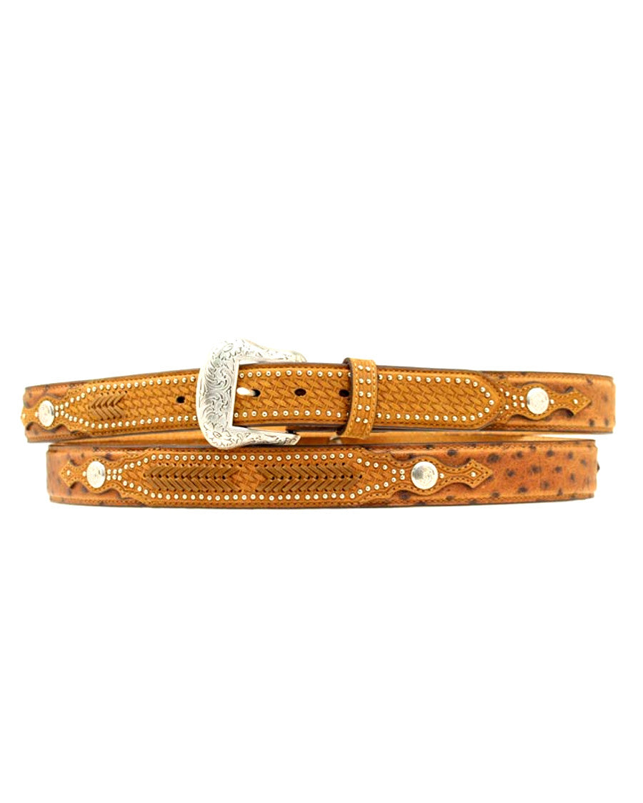 1_074aa91a-8988-45f4-ab30-1b3049ab8b6f.jpg Men's Ostrich And Basketweave Belt
