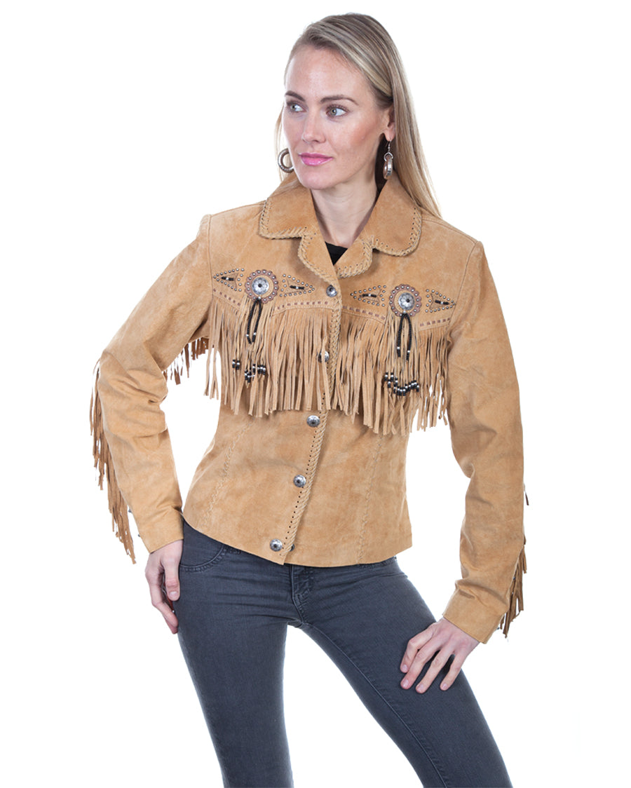1_b5a3a767-6016-49a4-976f-4b34b299f068.jpg Women's Boar Suede & Beaded Fringe Jacket