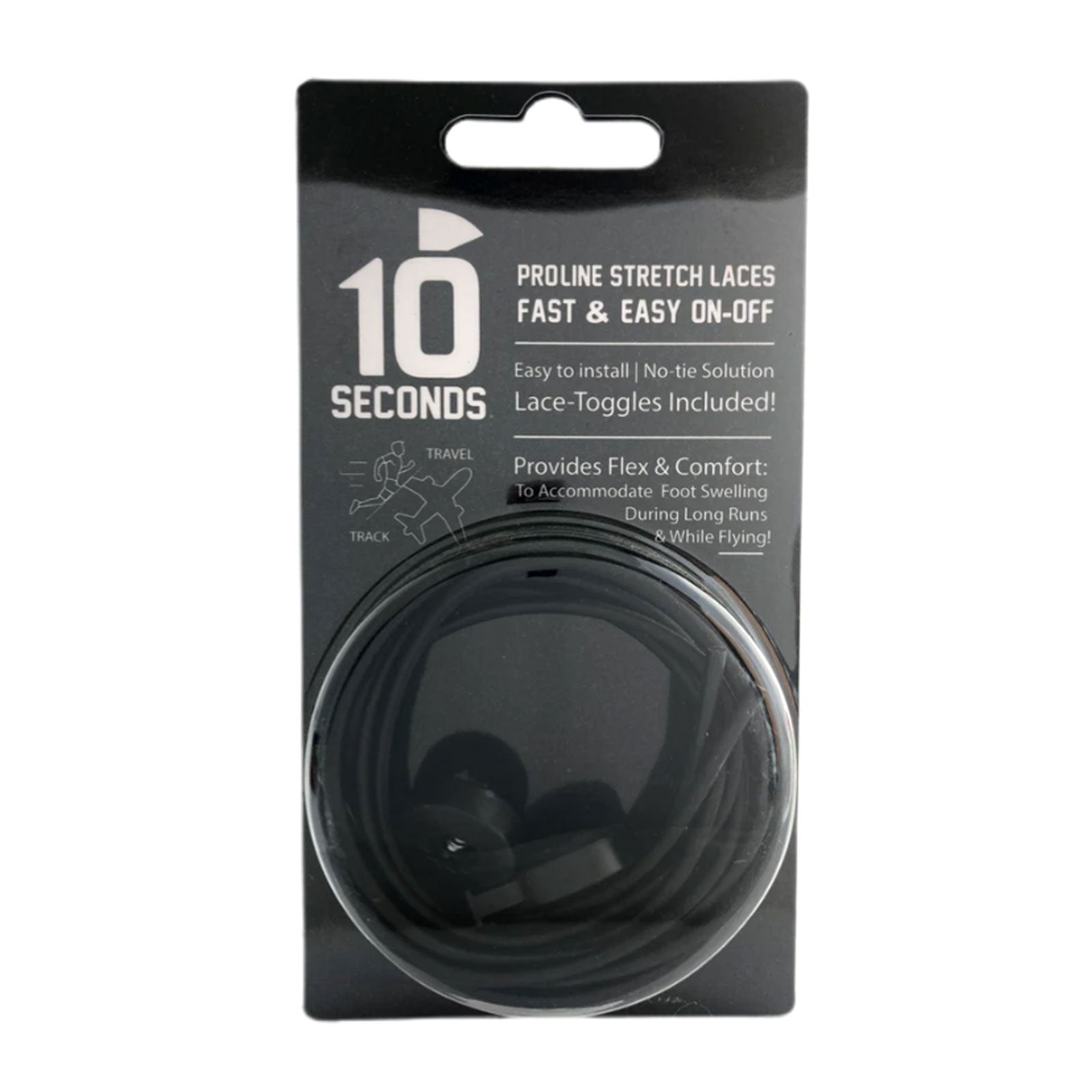 24500NB_2.jpg 10 Seconds Elastic Shoelace - Black