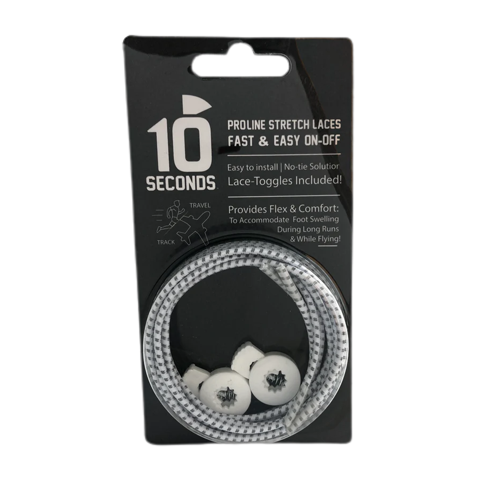 24511_1.png 10 Seconds Reflexall Proline MultiSport Stretch Shoelace - White Refle