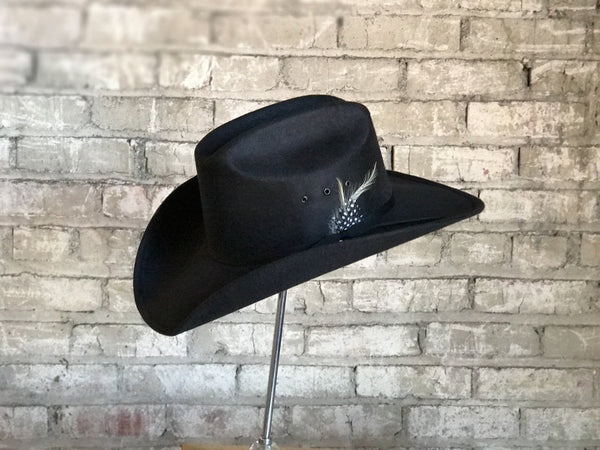 2452-1-hr_grande.jpg Rockmount Mens Black Felt Cattleman Cowboy Hat
