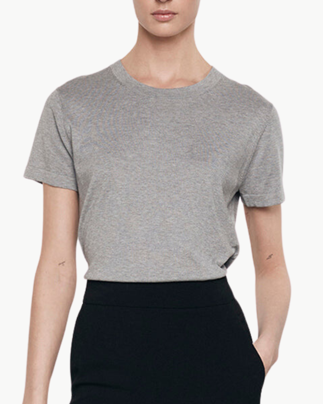 29e593174.png SILK KNIT PERFECT TEE IN HEATHER GREY