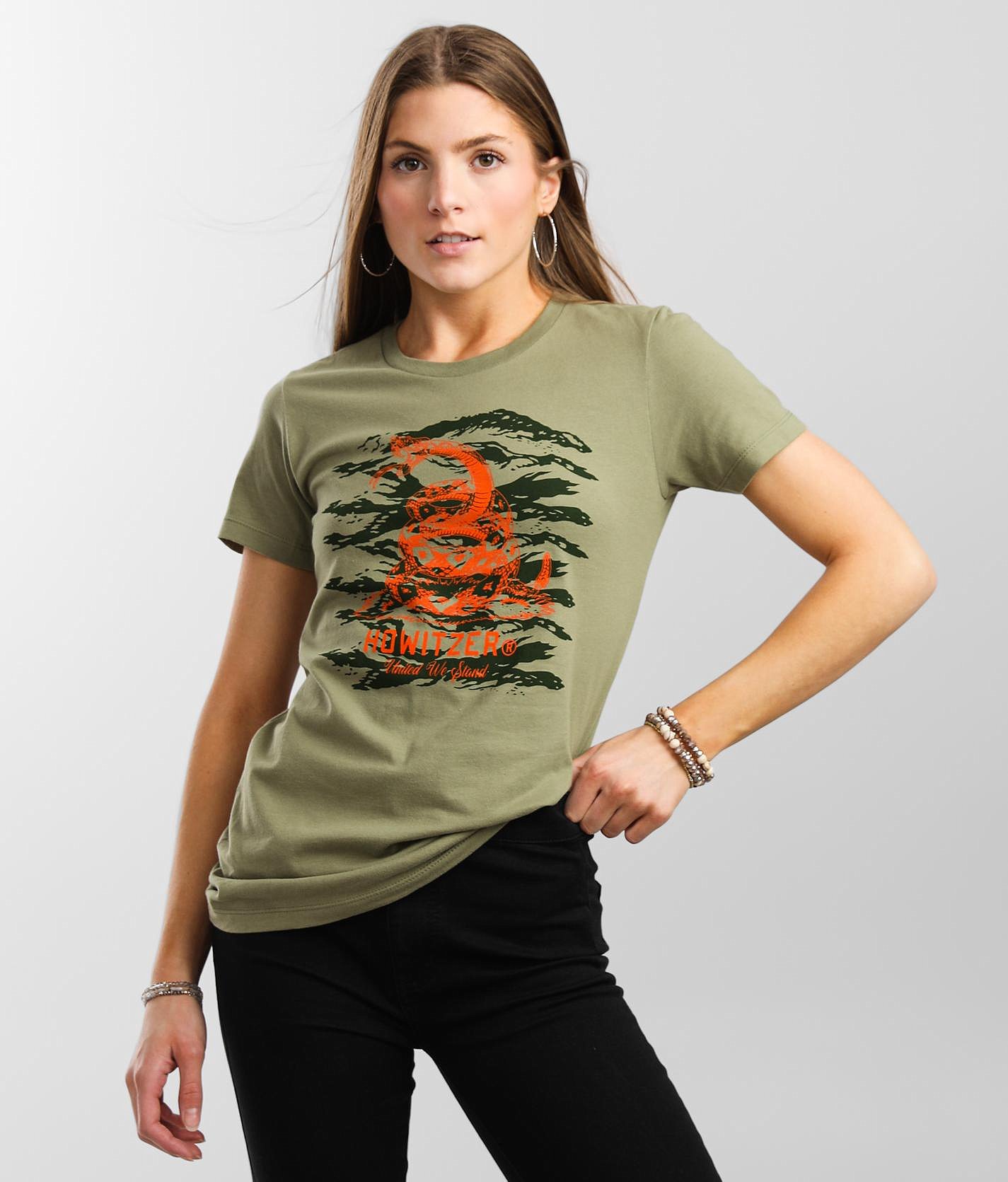 Howitzer We Stand United T-Shirt - Women's T-Shirts in Lt Olive