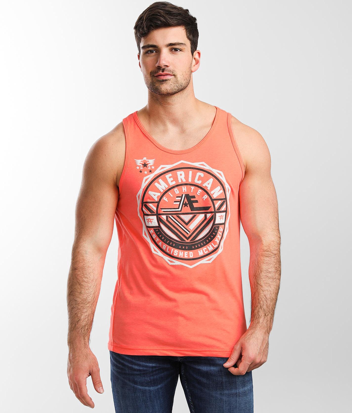 American Fighter Inland Tank Top - Men's Tank Tops in Neon Coral
