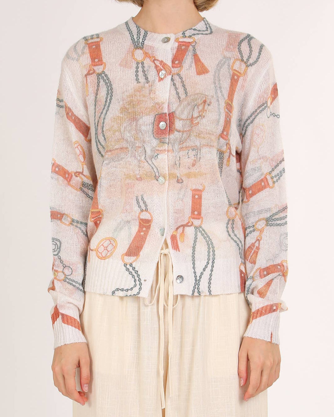 3d184f72432b622bd6c941a3cb5dac93afd45657d43594ac8a57437ef0d71210.jpg Ribbed Knit Horse Sheer Cardigan