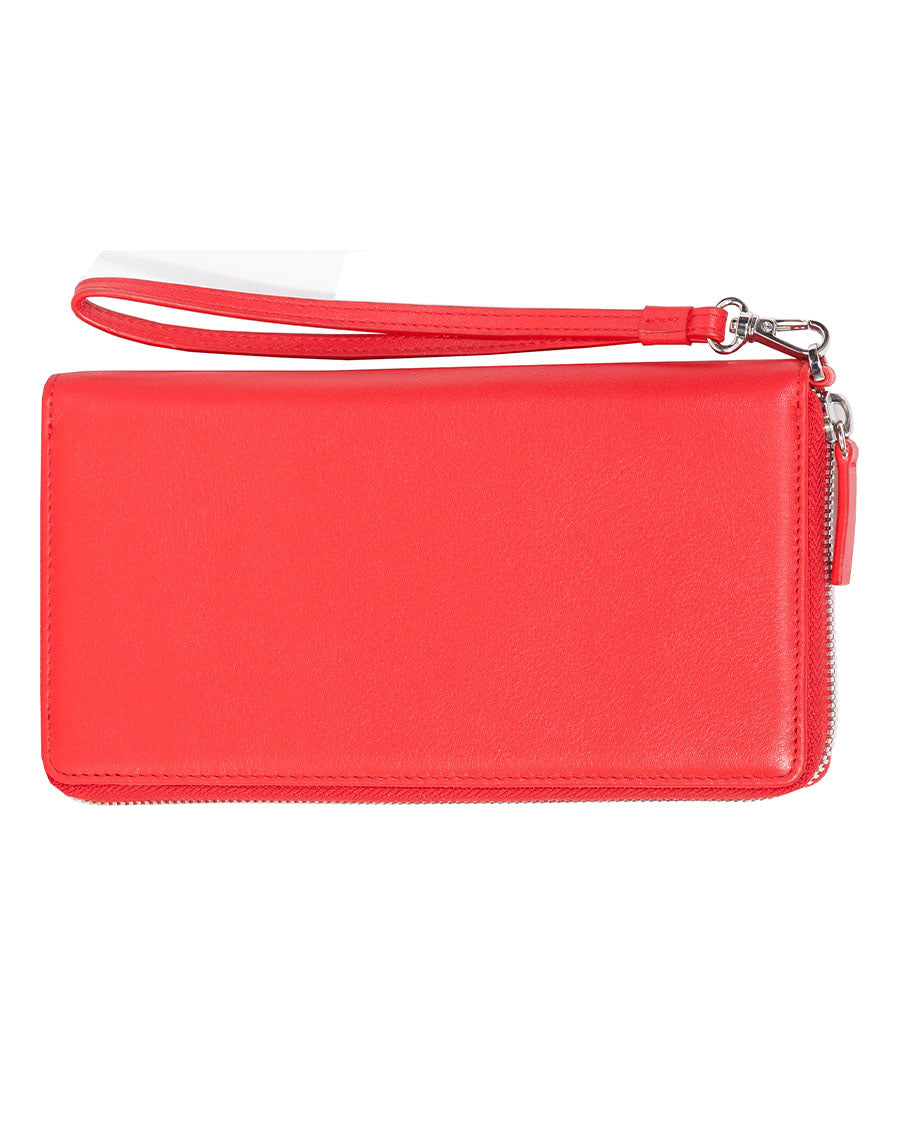 4005-Red_1.jpg Zip Around Slim Clutch