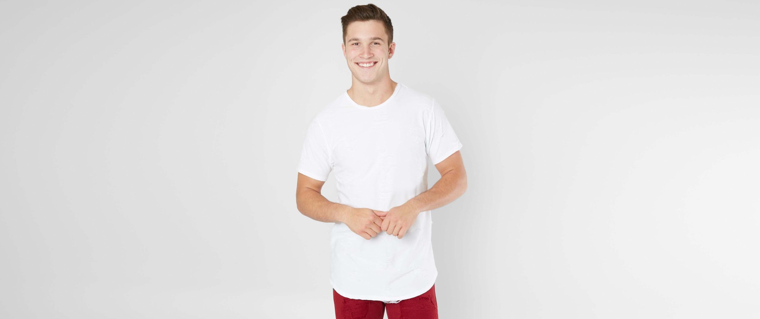 449be5deec86fad2f0cd4d165bee96b4v3.jpg Rustic Dime Destructed Stretch T-Shirt - Men's T-Shirts in White