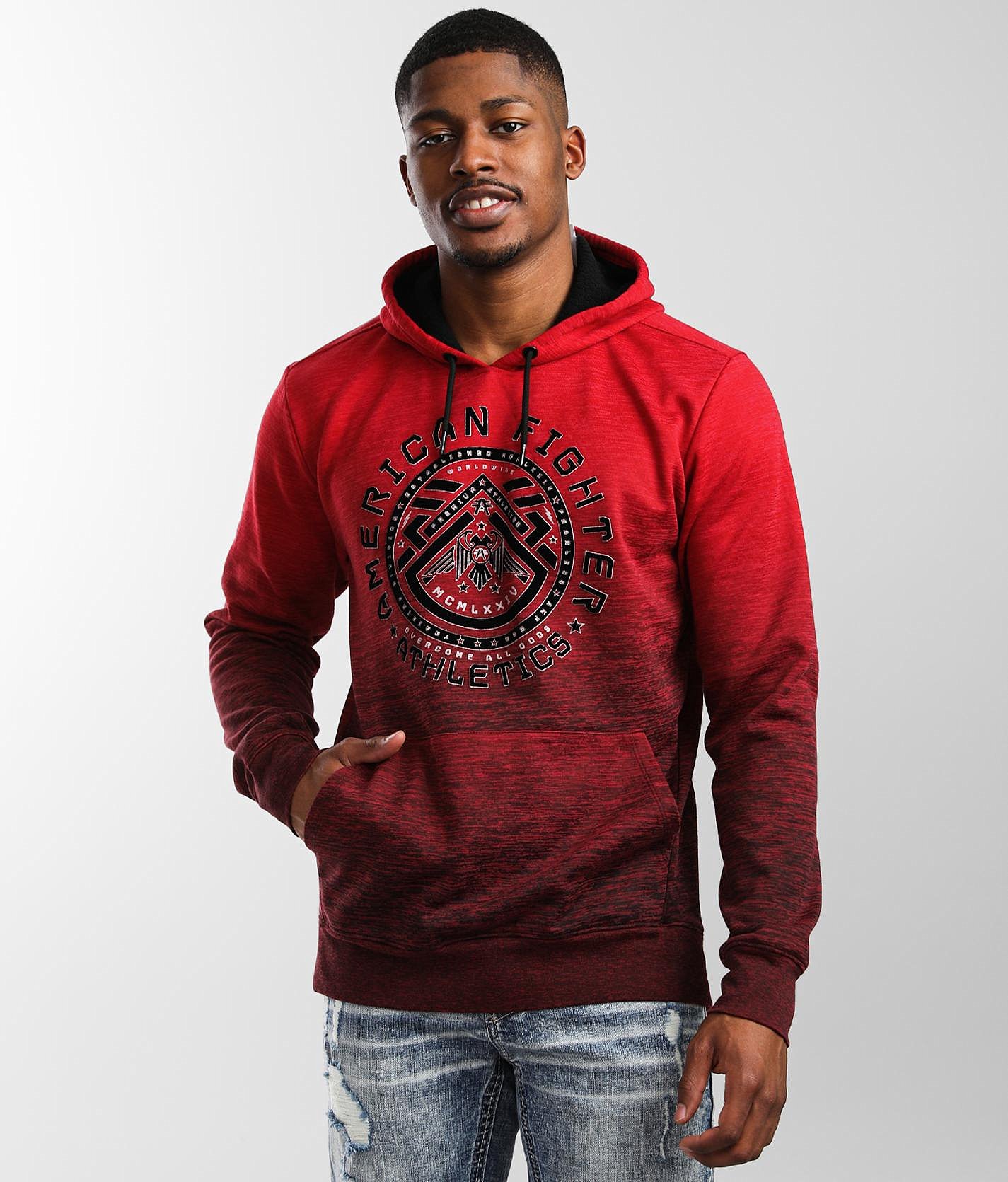 American Fighter Crownpoint Hooded Sweatshirt - Men's Sweatshirts in Cherry Dark Cherry