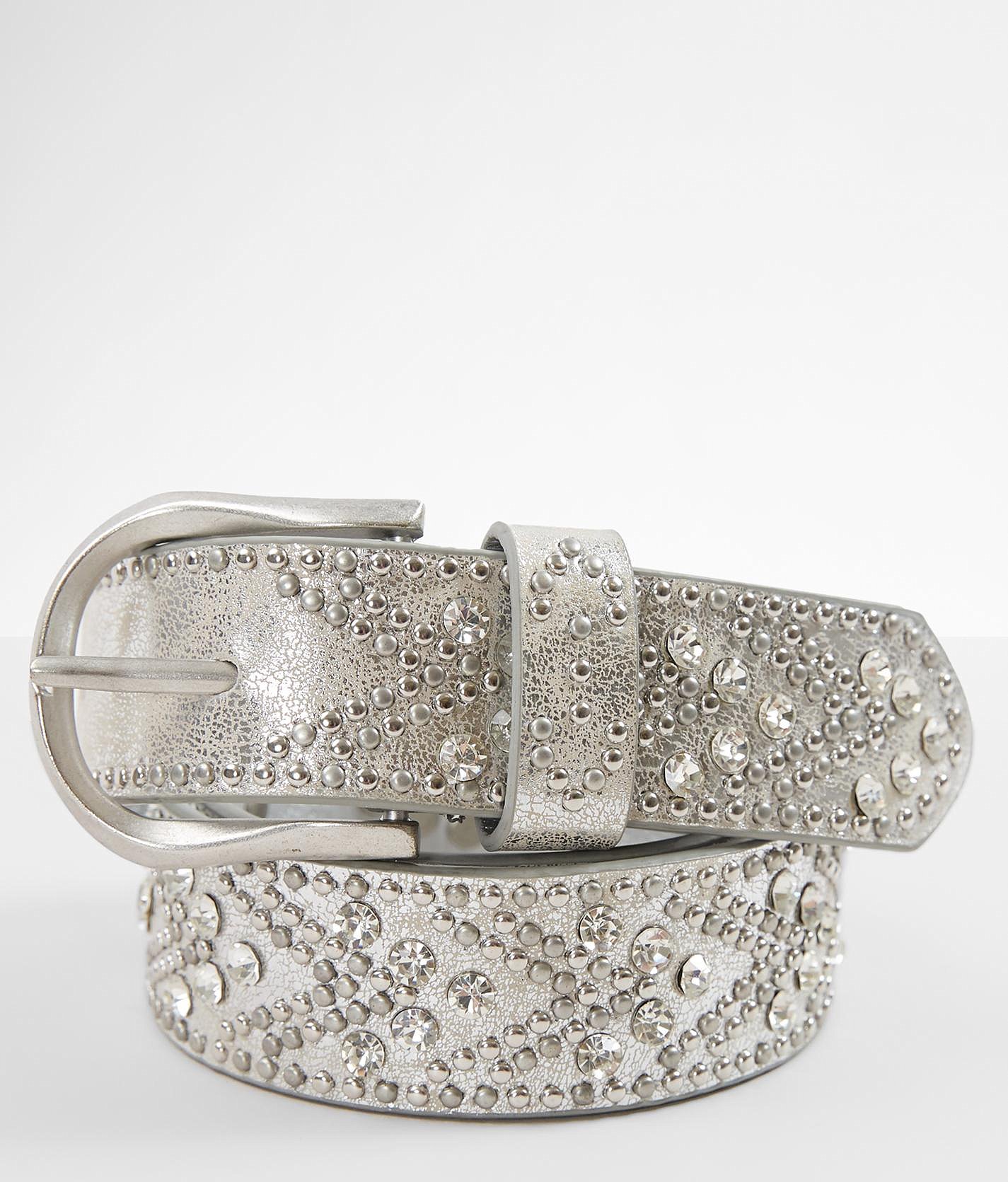 46be77ec0b1e782705f7e0340f84093bv3.jpg BKE Metallic Chevron Belt - Women's Belts in Cream Silver Champagne