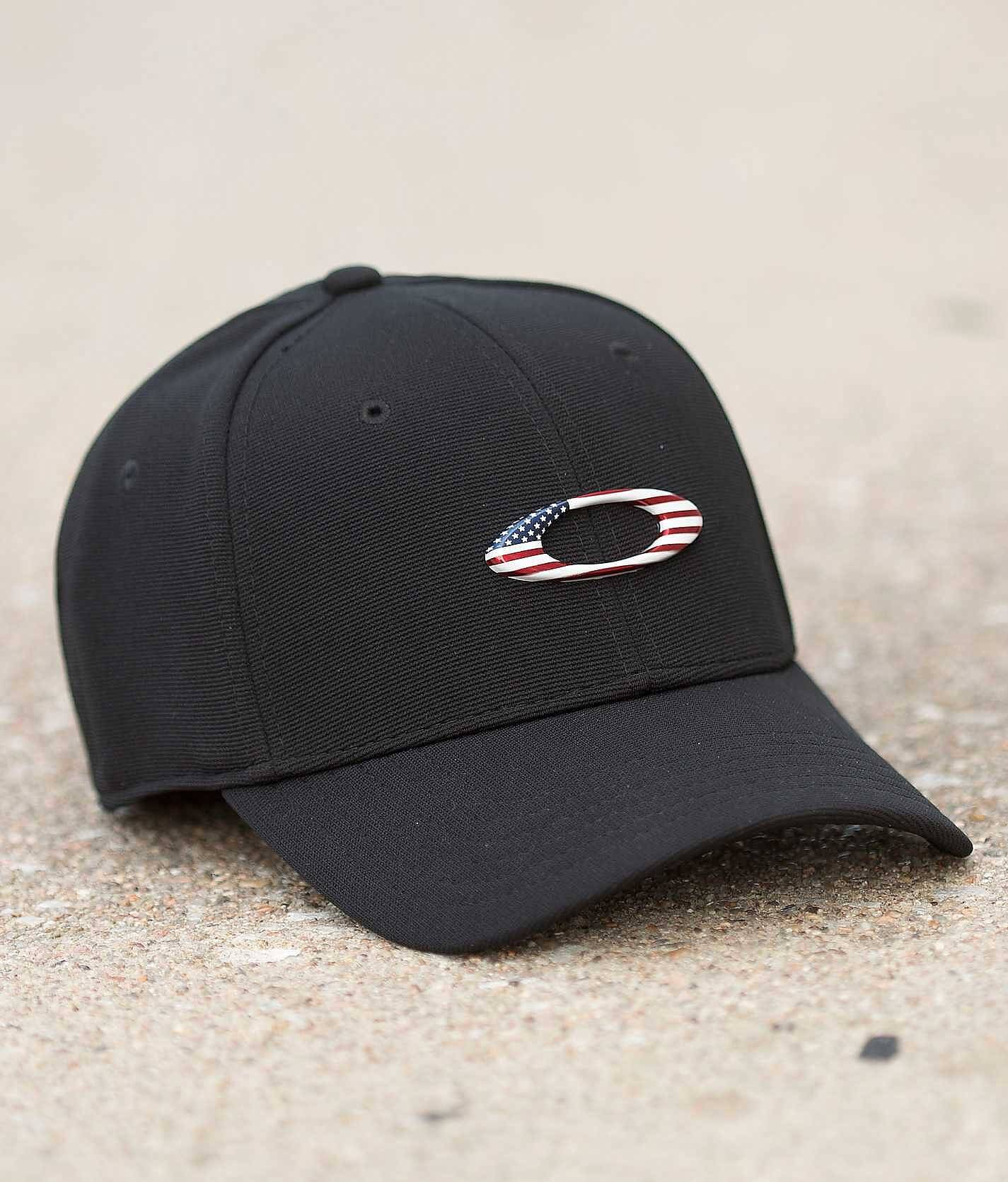 50a4911a23b933eee58f1b76f603403av3.jpg Oakley Tincan Stretch Hat - Men's Hats in Black American Flag