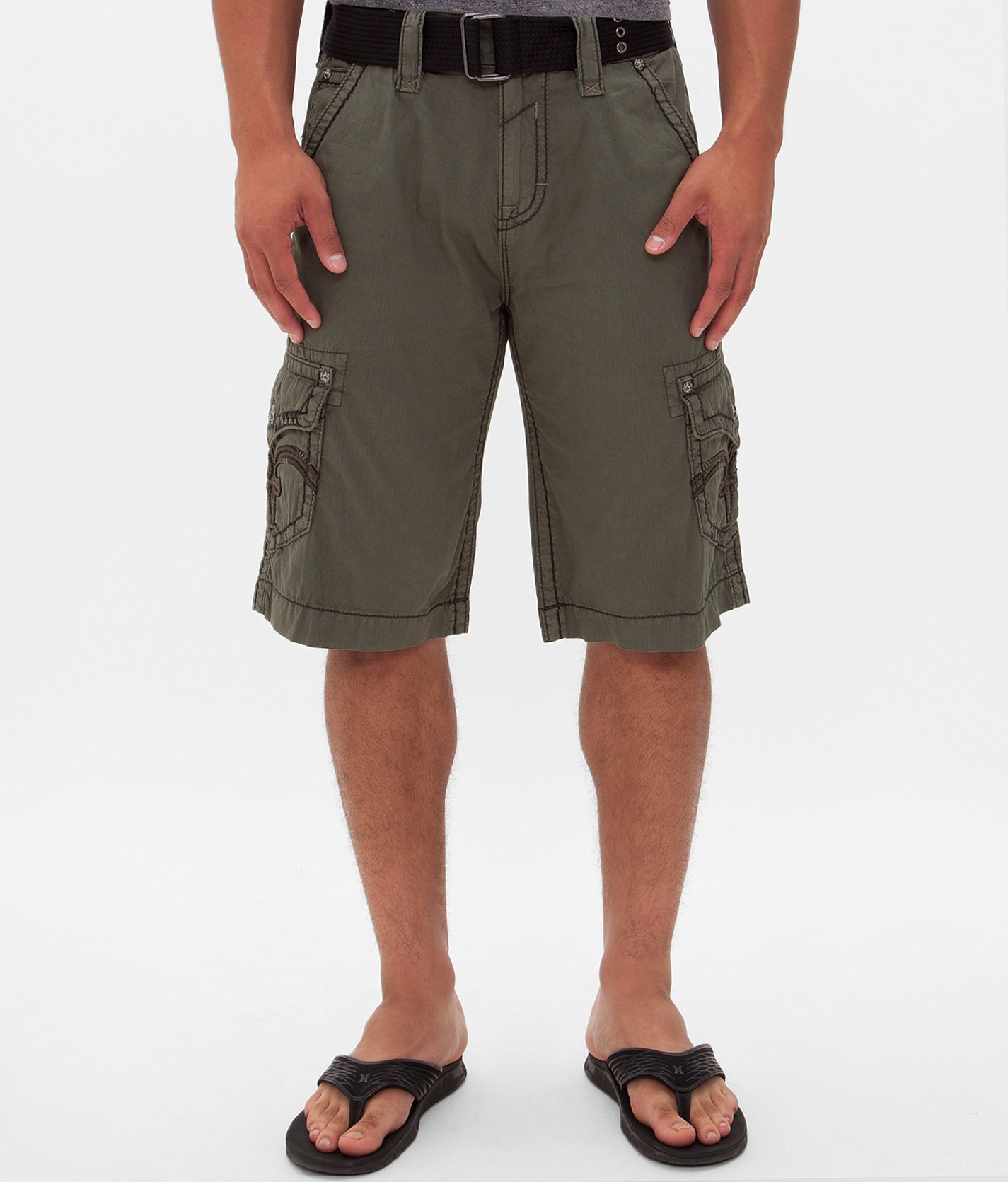 5493130cb1ca108985cb3a8ec18805e8v3.jpg Rock Revival Cargo Short - Men's Shorts in Olive