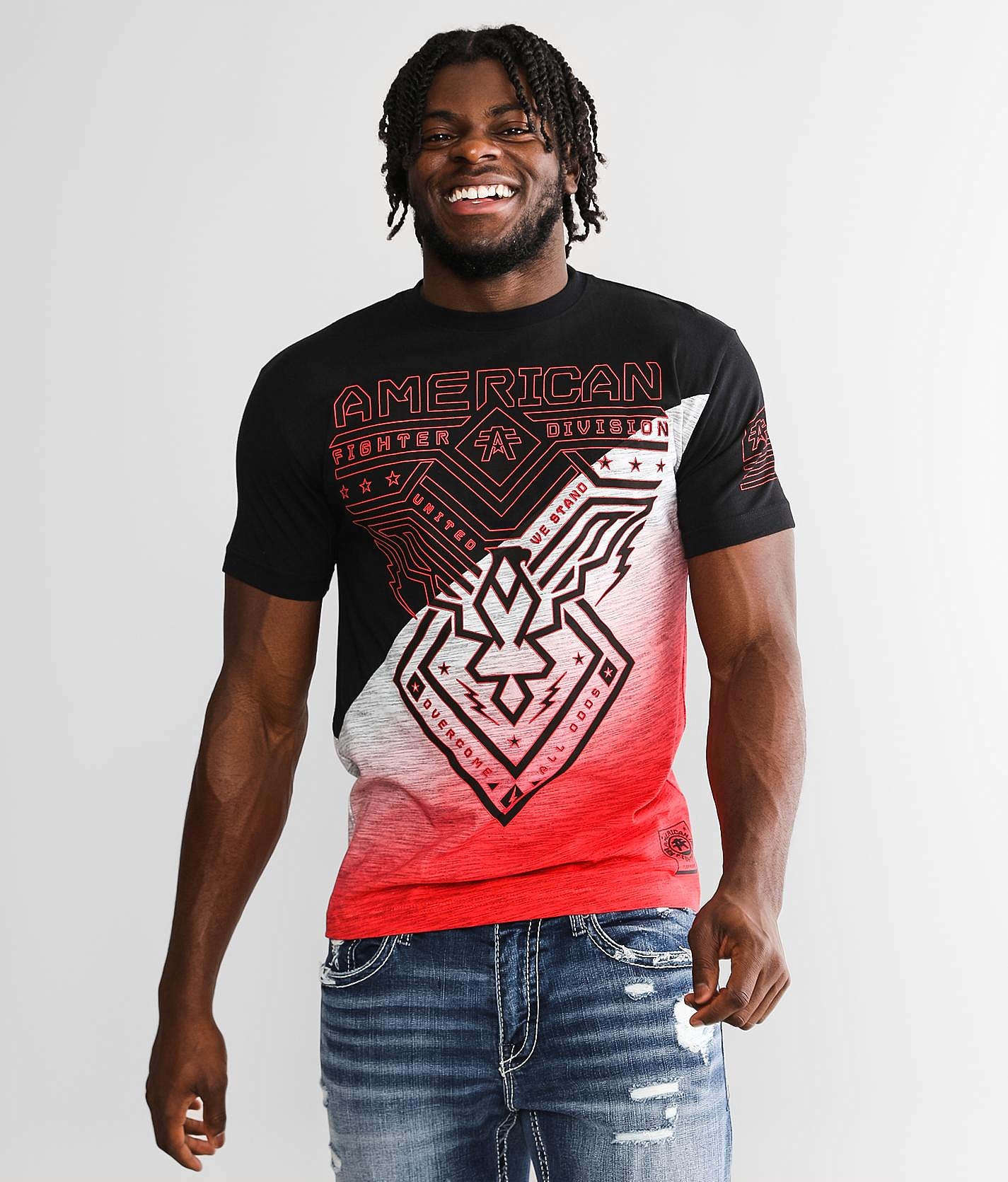 American Fighter Dugger T-Shirt - Men's T-Shirts in Black Apple Red