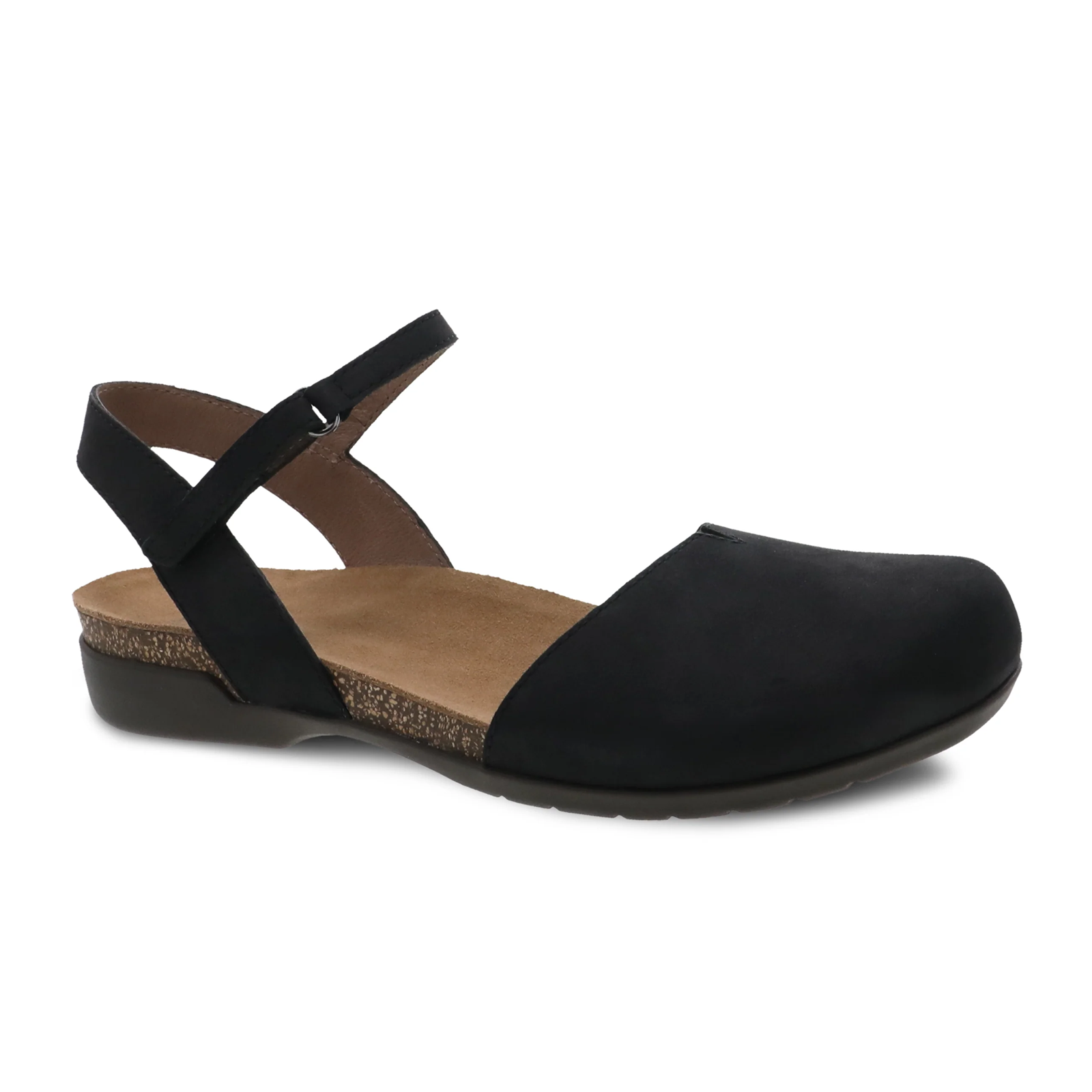6025-105300_1.png Dansko Rowan Backstrap Sandal (Women) - Black Nubuck