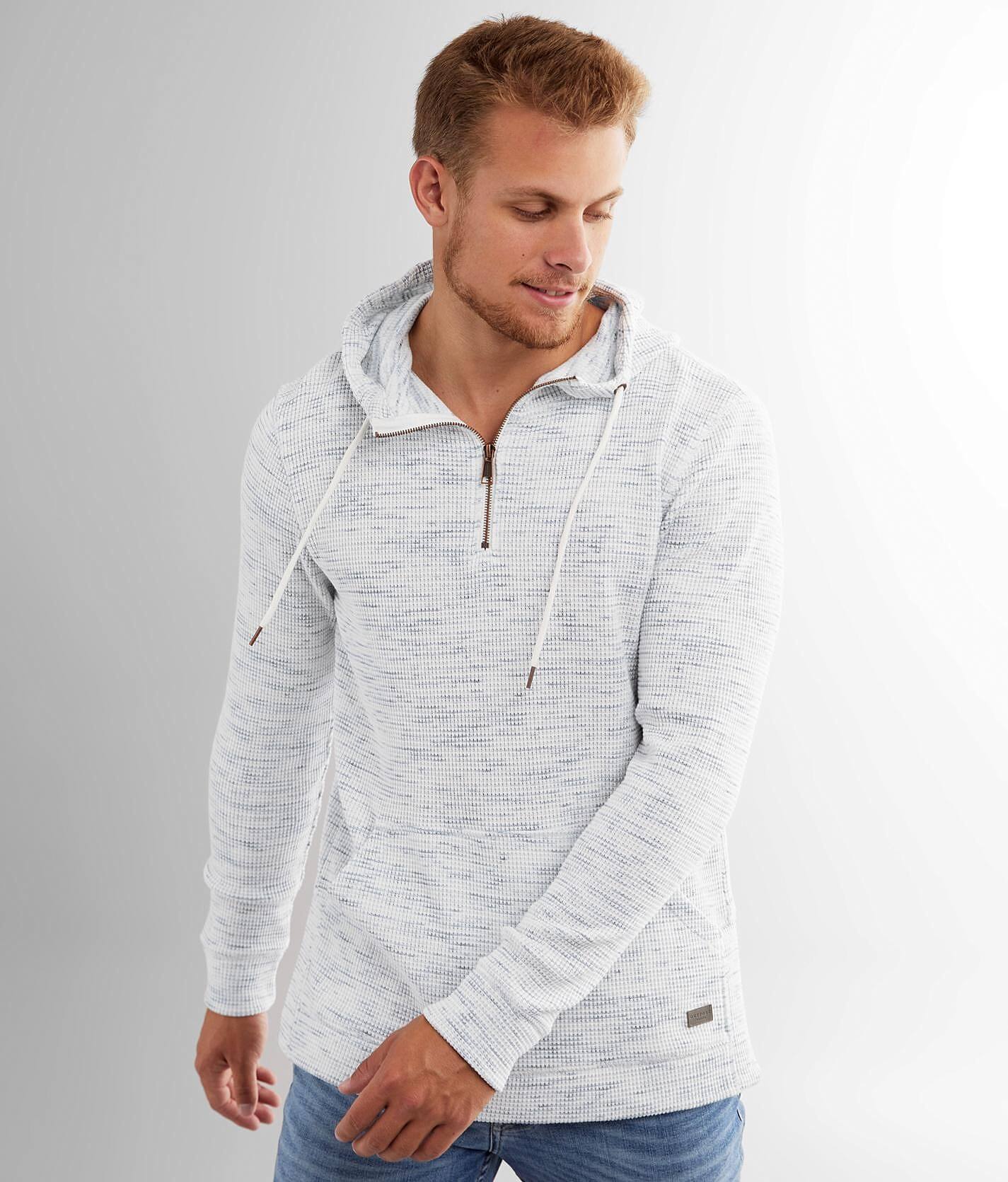 6cae7f2d77f075905b0a090eab2d8f6fv3.jpg Outpost Makers Heathered Thermal Hoodie - Men's Sweatshirts in White Ensign Blue