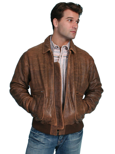 714-12_0dfa2dd8-32c6-43e6-ada8-c20cf2a67a73_grande.jpg Scully Leather Mens Brown Antique Lamb Bi-Swing Bomber Jacket