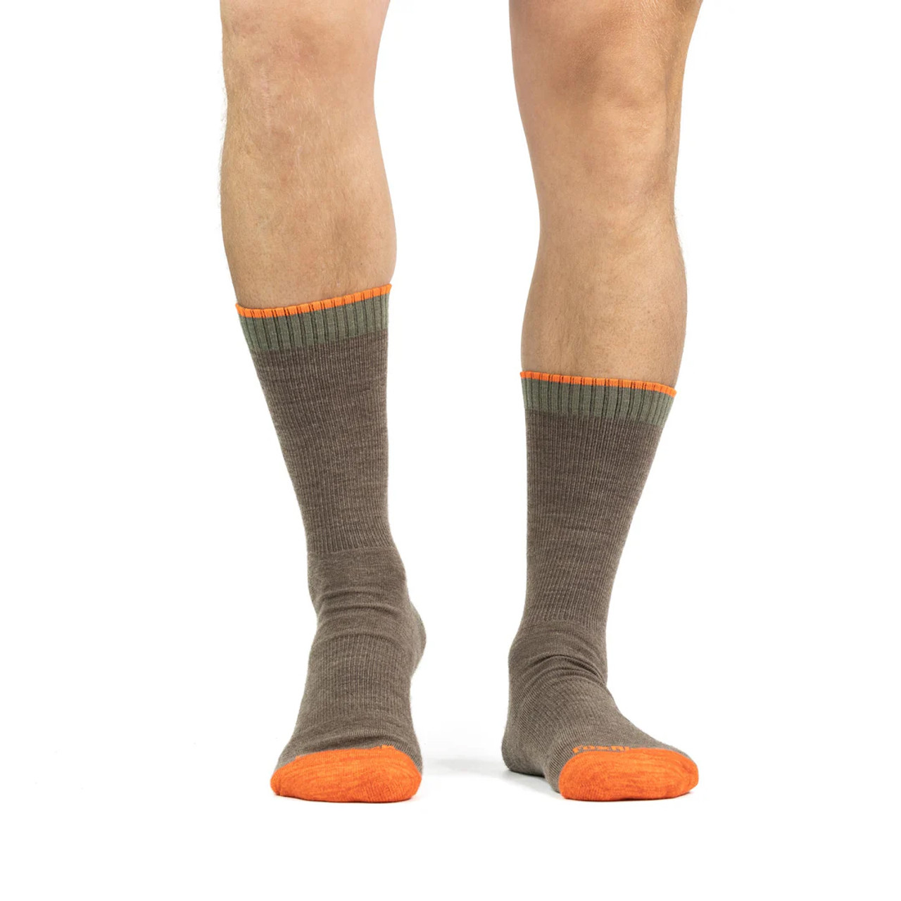 7404-50595E2__37352.1733410667.jpg Fox River Mills #7404 Original Hunt Medium Weight Crew Olive Hunting Sock