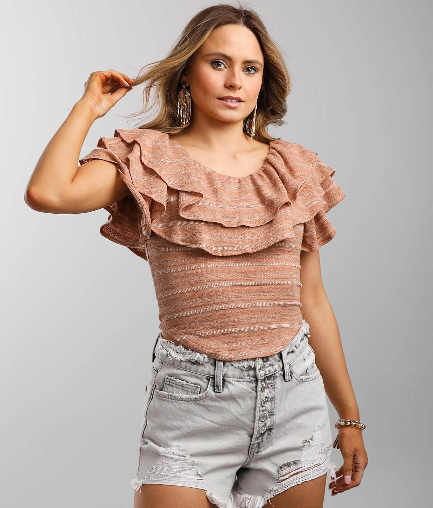 8079059624d1c3339ed49aa7c5008cdev3.jpg Free People Heirloom Top - Women's Shirts & Blouses in Doe Combo