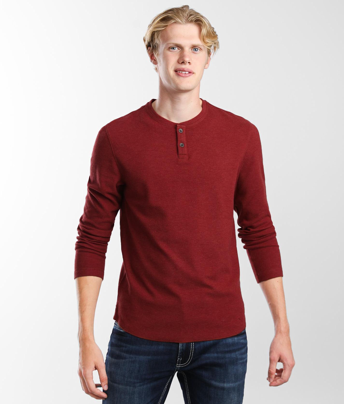 87a1880ca639aadfb18dfc2a7ef17d24v3.jpg Outpost Makers Brushed Knit Henley - Men's T-Shirts in Wine