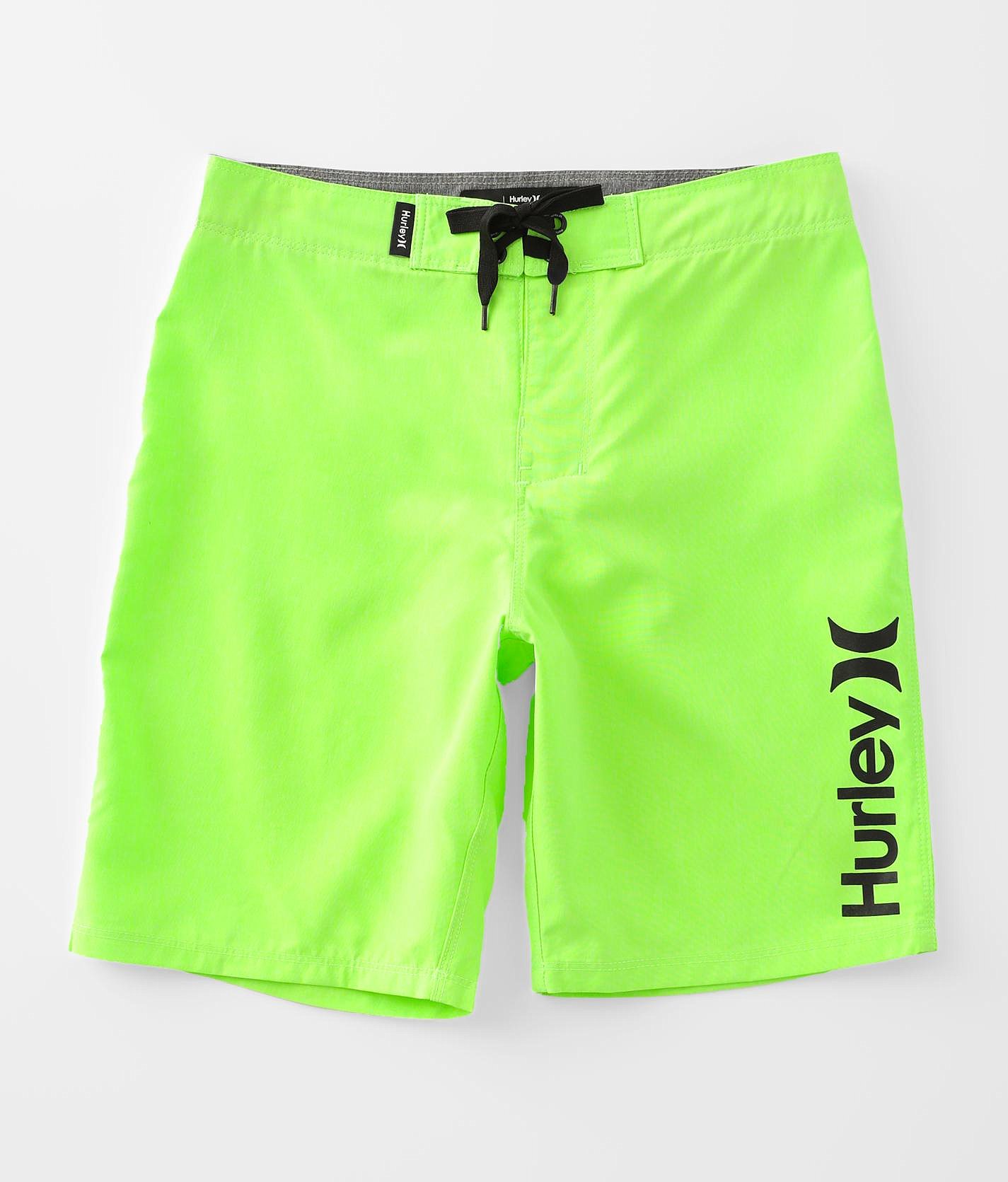 Boys - Hurley One & Only Boardshort - Boy's Swimwear in Neon Green Heather