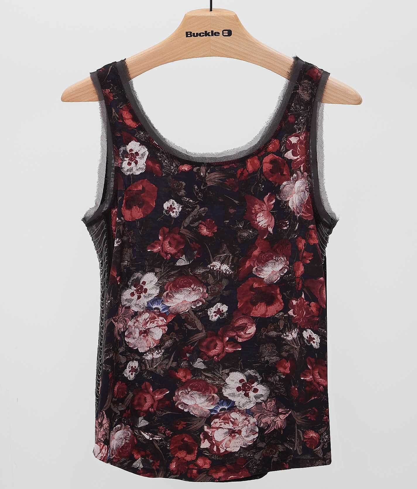 89deff2b9546b5b124299b0aab0f9ff3v3.jpg Miss Me Floral Tank Top - Women's Tank Tops in Black