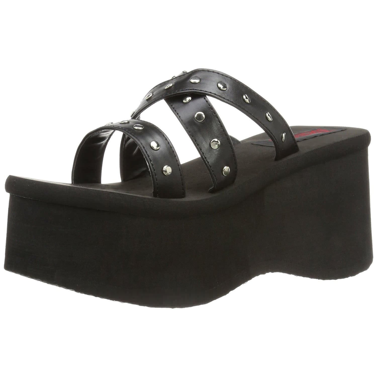 FUNN19-B-PU-MAIN.jpg DEMONIA FUNN-19 Black Punk Goth Platform Sandals Shoes