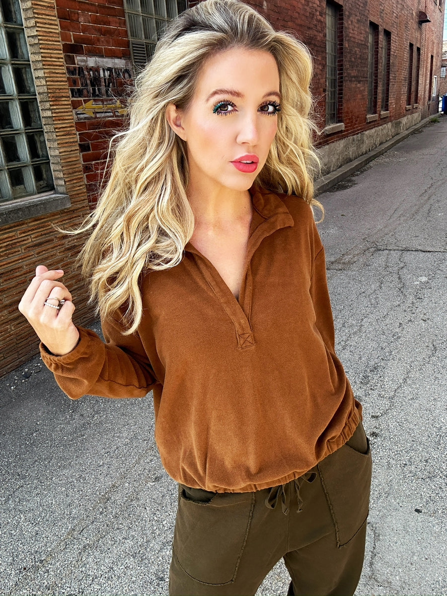 Hello Nite Jax Johnny Collar Top