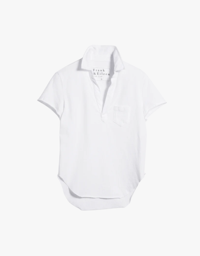 Frank_EileenCharlottePerfectPoloShirt_8.png Frank & Eileen Charlotte Perfect Polo Shirt in White (Heritage Jersey)