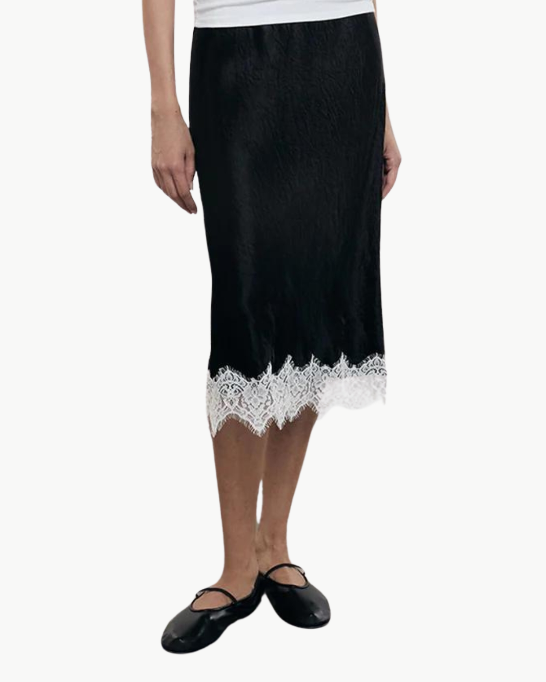 HAMMERED_SKIRT.png HAMMERED SATIN SLIP SKIRT IN BLACK