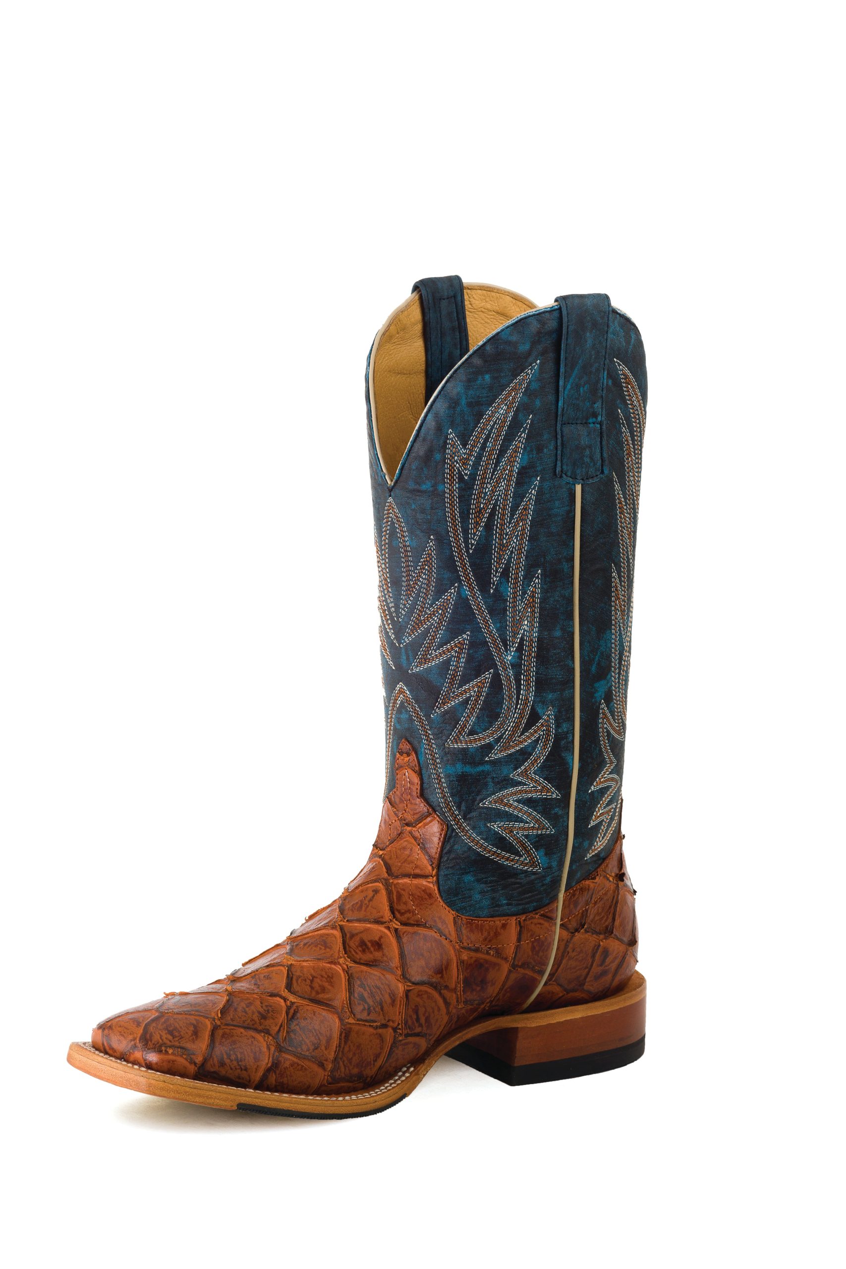 HP1823.jpg Men's Horse Power HP-1823 Cognac Filet Fo Fish Print - HP1823