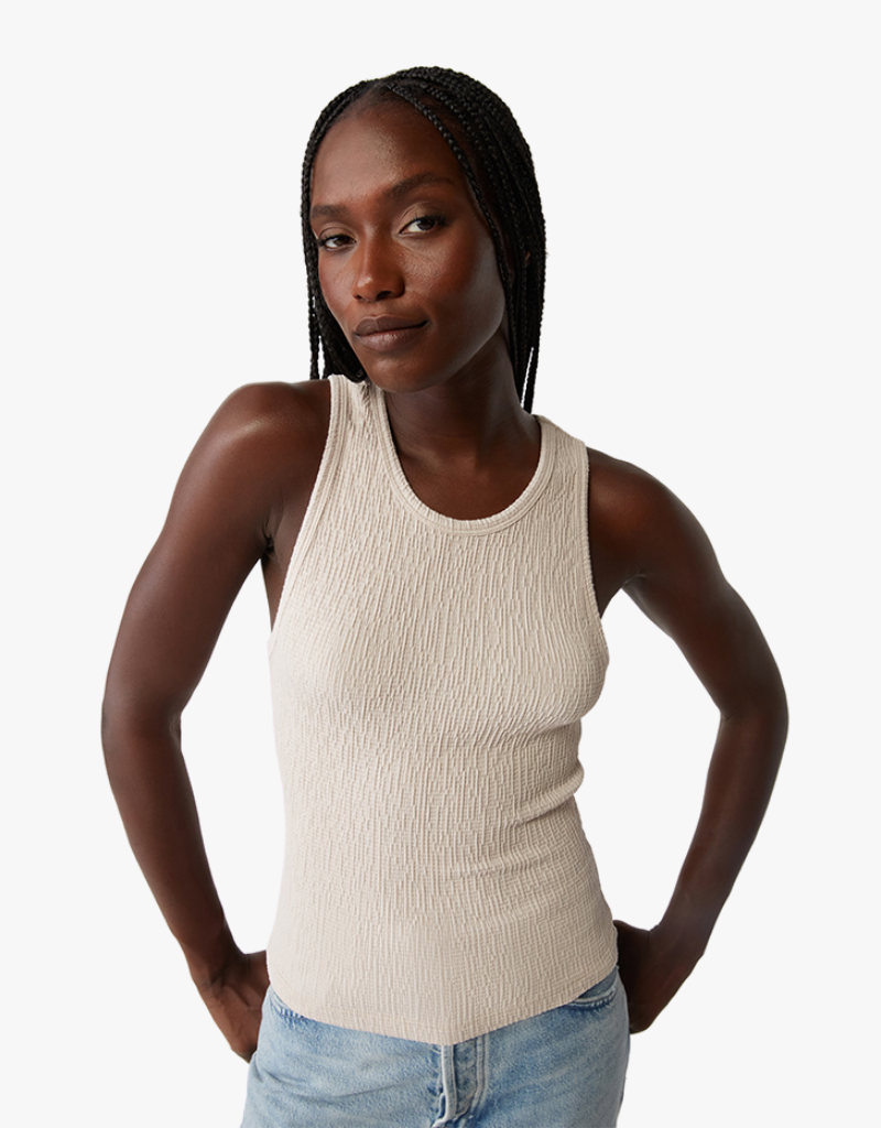 Michael Stars Kira Easy Tank Top in Cement