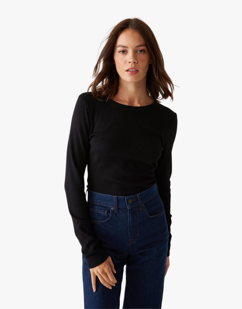 MichaelStarsZolaLongSleeveCrewTee_2.png Michael Stars Zola Ribbed Tee in Black