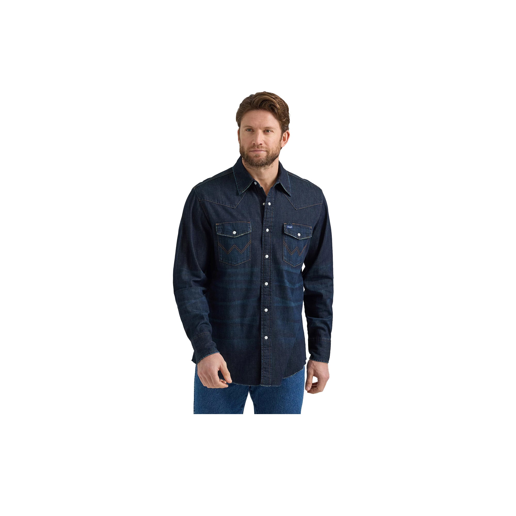 SH-88420-B.jpg Wrangler Vintage Inspired Collection Long Sleeve Dark Wash