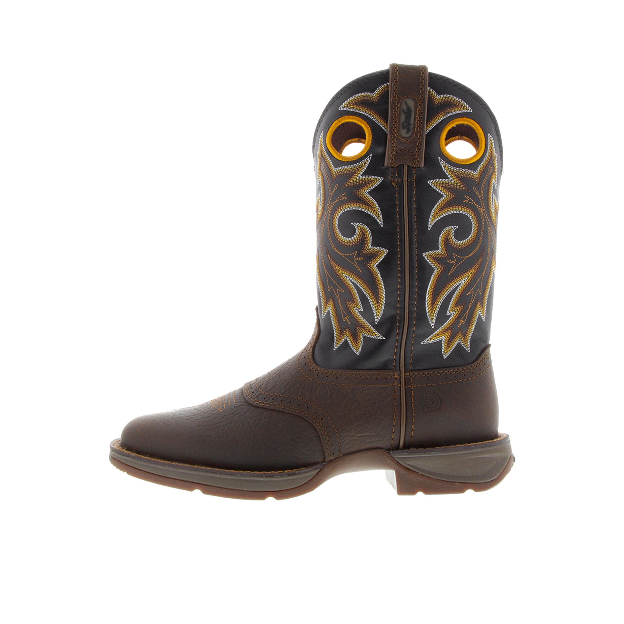 Durango Rebel 11 Inch Western Soft Toe Tobacco Leaf Black