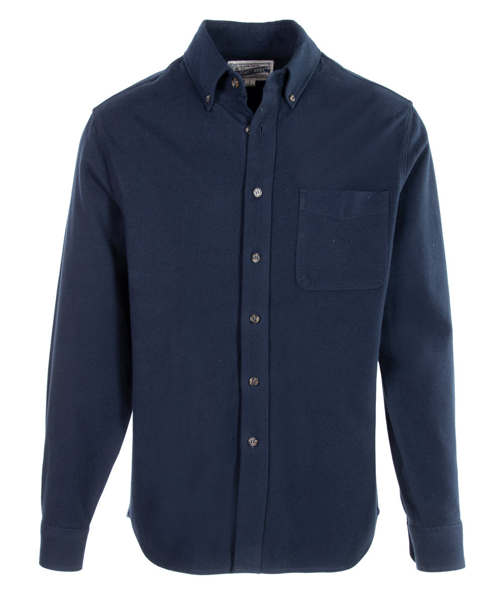 SH2120_NAV_FRT_1200x1440.jpg Schott NYC Men's Flannel Shirt - Navy