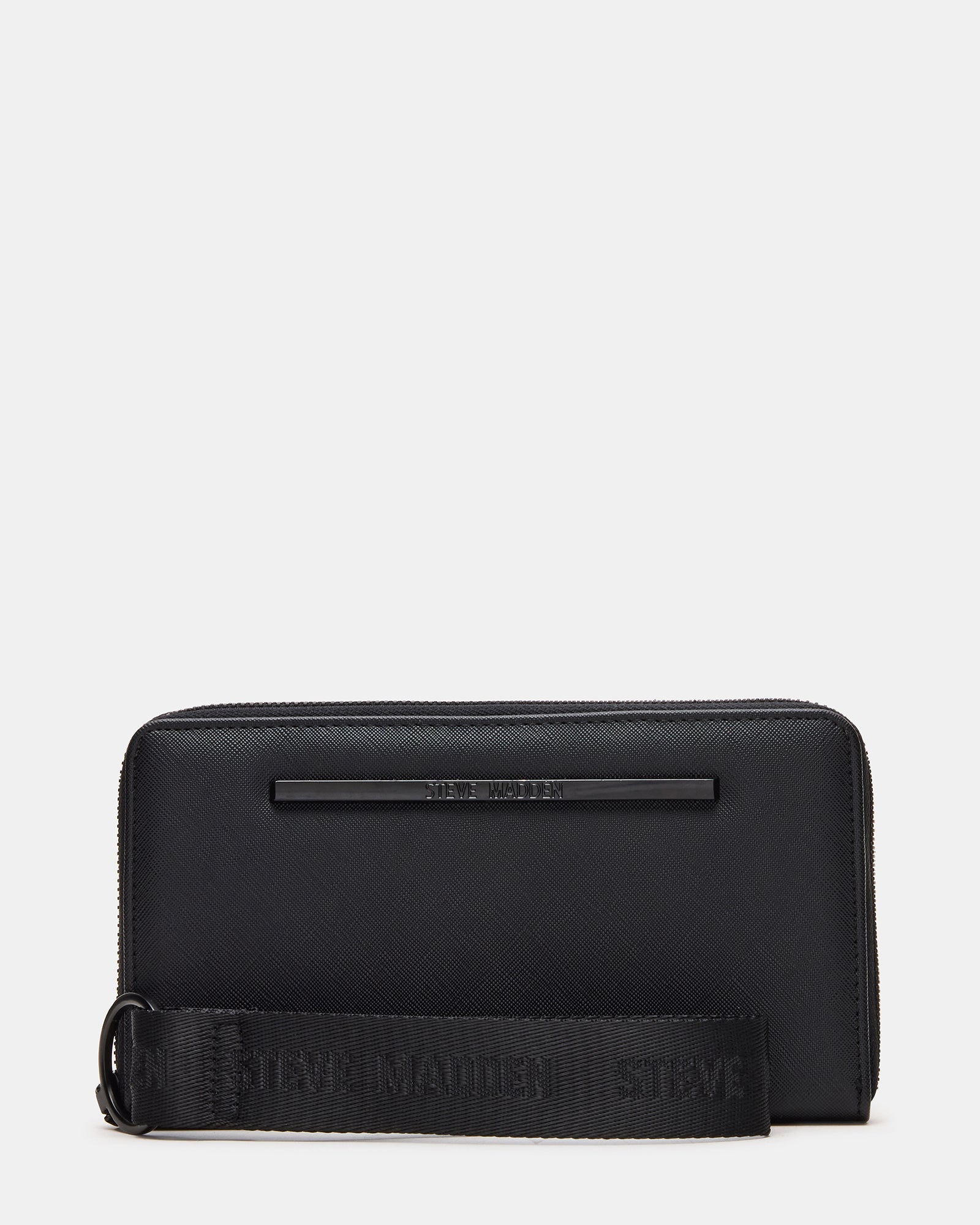 STEVEMADDEN_BAGS_BZIP_BLACK_01.jpg ZIP Wallet Black Zipper Cloure Wristlet Wallet