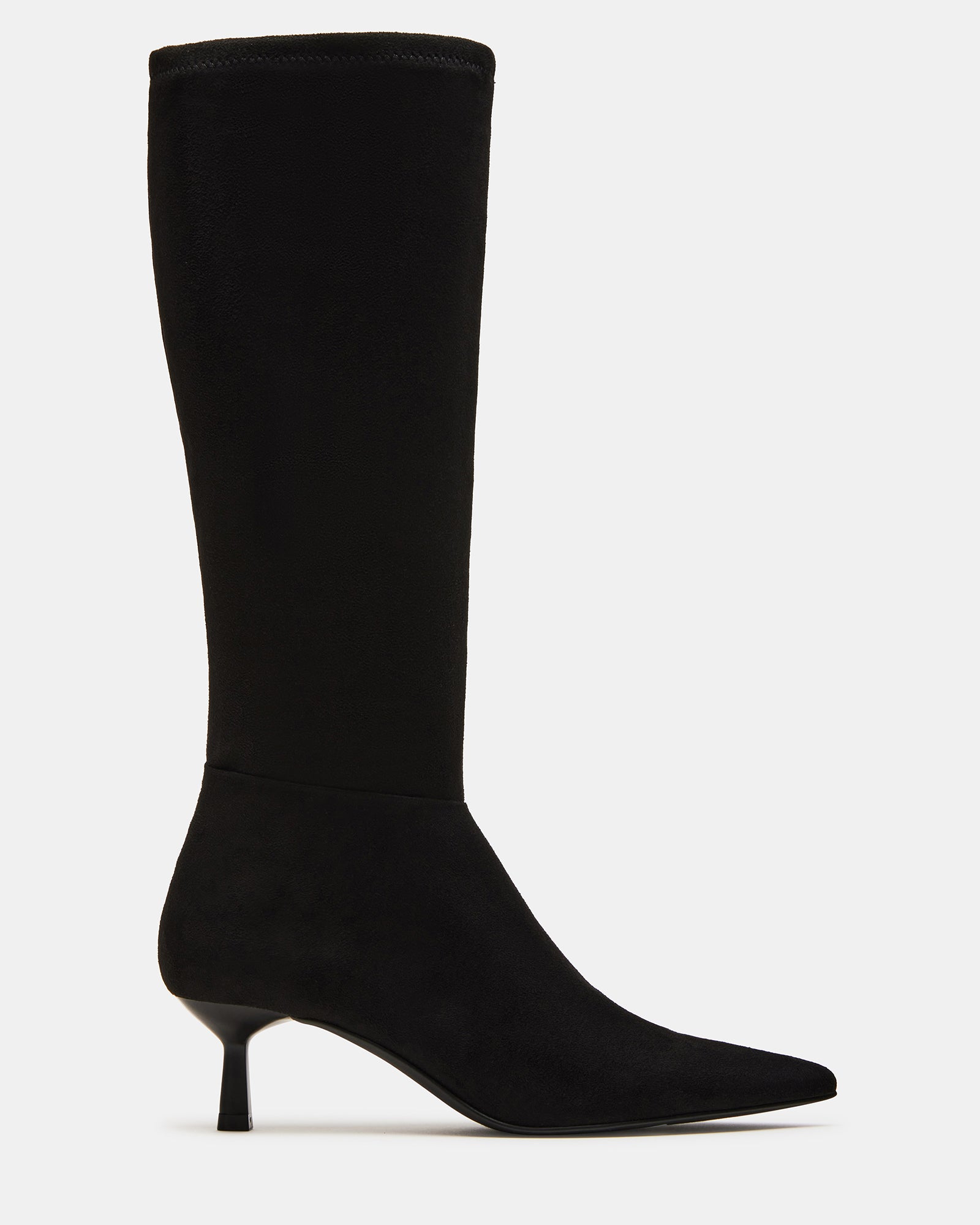 STEVEMADDEN_SHOES_ASTORIA_BLACK.jpg ASTORIA Black Pointed Toe Kitten Heel Boot | Women's Boots