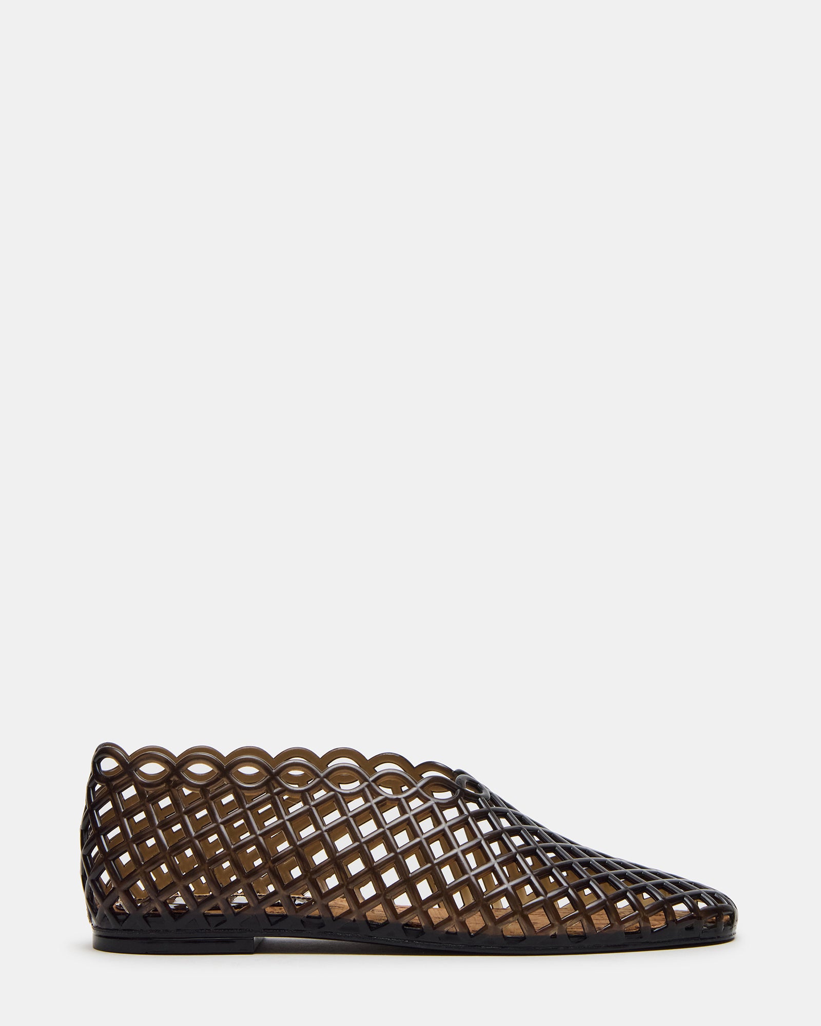GROVE Black Square-Toe Jelly Women's Flat