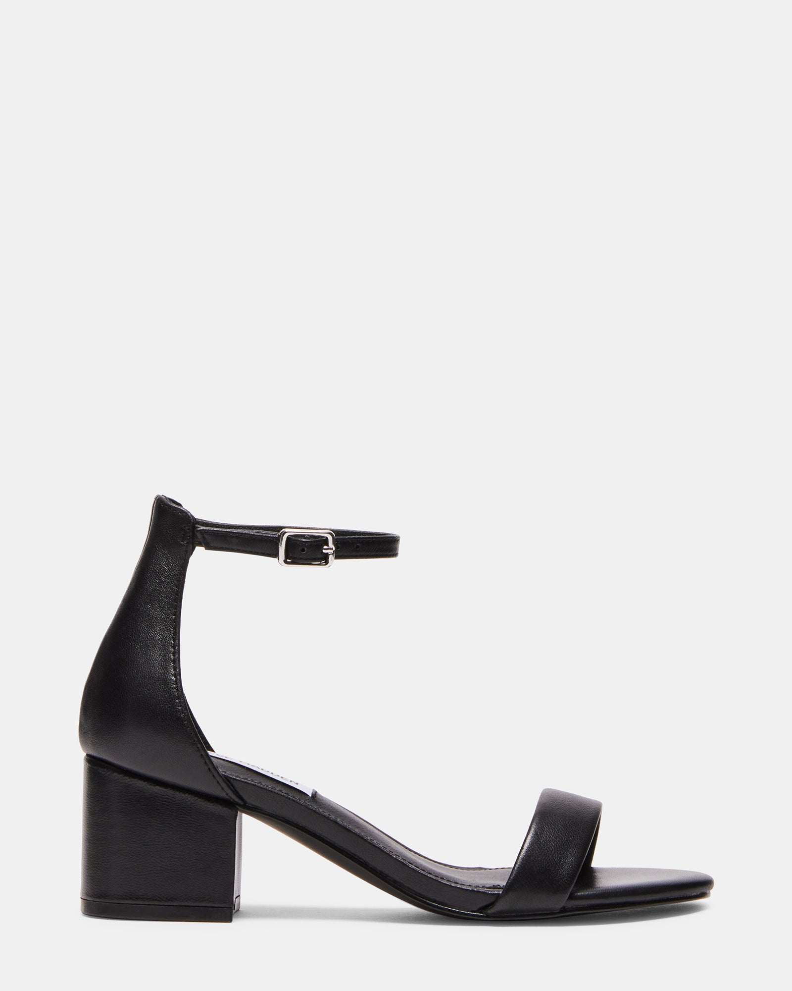 STEVEMADDEN_SHOES_IRENEE_BLACK-LEATHER.jpg IRENEE Black Leather Women's 2 Inch Block Heel